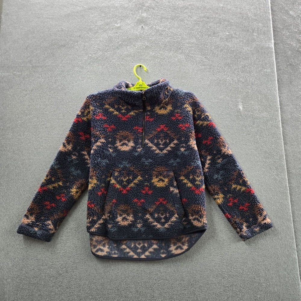 Old Navy Women Sweater M Geometric Aztec‎ Southwestern Fleece Quarter Zip